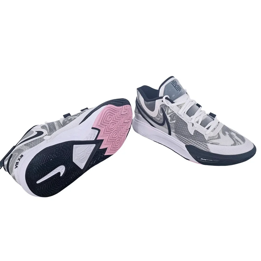 Nike Kyrie Low 5 White Black Wolf Grey Men's 13 DJ6017‑101 Basketball Shoes NWOT